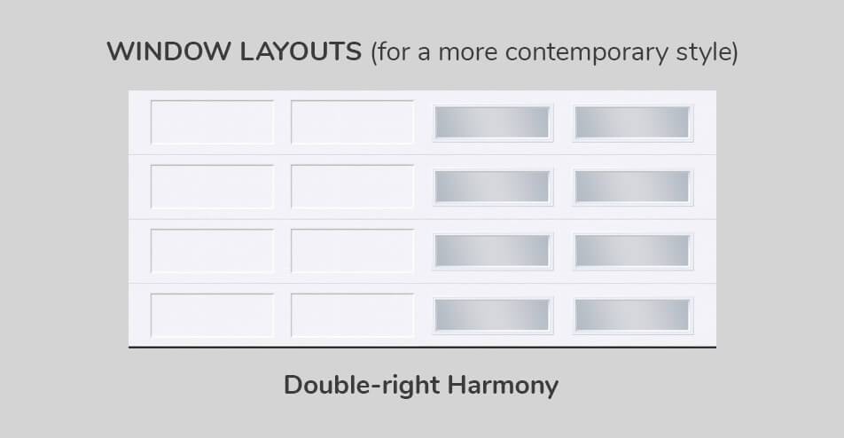 Window layouts, 16' x 7', Double-Right Harmony